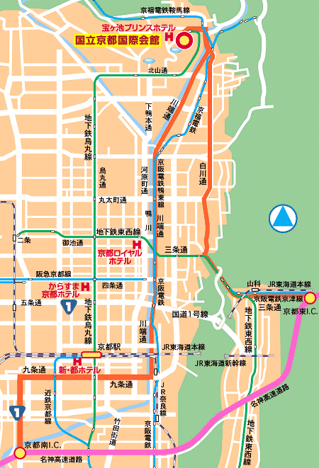 京都市内交通路線図